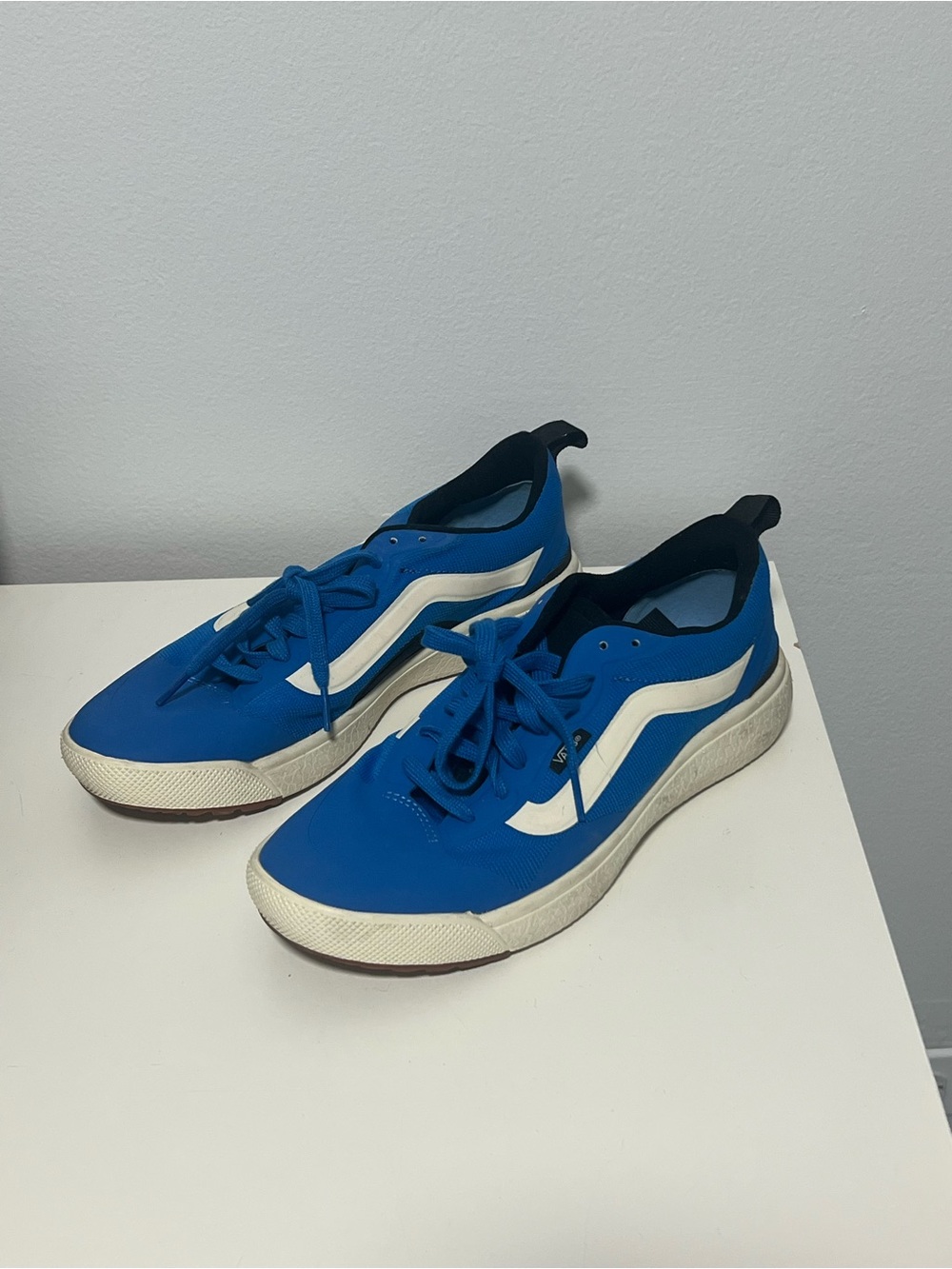 Vans Blue Low-Top Sneakers with White Side Stripe